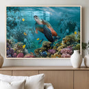 Sea Turtle and Coral Reef Triptych Wall Art – Vibrant by MyGreatCanvas | Canvas Wall Art Prints | Photo Prints & Wall Decor