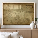 Vintage Game of Thrones Map Wall Art | Westeros and Essos