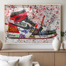 Jordan Shoes Graffiti Wall Art Canvas Print- Jordan Graffiti by MyGreatCanvas | Canvas Wall Art Prints | Photo Prints & Wall Decor