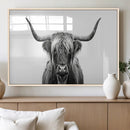 Highland Wall Art Canvas Print – Minimalist Black and White by MyGreatCanvas | Canvas Wall Art Prints | Photo Prints & Wall Decor