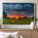Golden Sunflower Field at Sunset – Breathtaking Sky and by MyGreatCanvas | Canvas Wall Art Prints | Photo Prints & Wall Decor