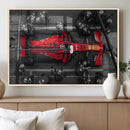 Ferrari Pit Stop Canvas Wall Art – Precision and Speed