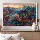 Colorful Abstract Landscape Wall Art Print Canvas - Vibrant