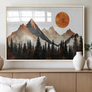 Modern Abstract Mountain Canvas Wall Art Print, Abstract by MyGreatCanvas | Canvas Wall Art Prints | Photo Prints & Wall Decor