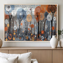 Abstract Winter Landscape Canvas Wall Art Print - Large