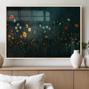 Framed Wildflower Field Wall Art, Framed Vintage Botanical