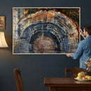 Framed Tree Ring Wall Art - Abstract Colorful Tree Ring Wall