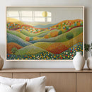 YAYOI KUSAMA Wall Art - Colorful Dot Art Landscape Canvas,
