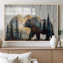 Rustic Bear Wall Art - Grizzly 399 Bear Wall Art - Mountain