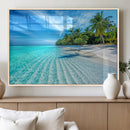Tropical Beach Wall Art Canvas Print - Serene Ocean