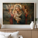 Mary Jesus Canvas Wall Art Print - Madonna and Child with