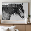 Black Horse Wall Art Canvas Print – Elegant Farmhouse Decor