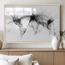 Abstract World Map Wall Art – Framed Geometric Line Canvas by MyGreatCanvas | Canvas Wall Art Prints | Photo Prints & Wall Decor
