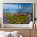 Wrigley Field Chicago Cubs Panoramic Canvas Print –