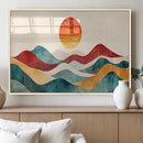 Southwest Mountain Wall Art Canvas Print – Boho Triptych