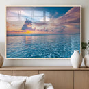 Ocean Sunset Canvas Wall Art Print – Tranquil Seascape