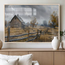Rustic Autumn Farmhouse Wall Art Canvas Print – Serene