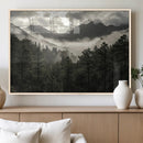 Moody Forest Wall Art – Framed Mountain Fog Canvas Artwork, by MyGreatCanvas | Canvas Wall Art Prints | Photo Prints & Wall Decor