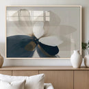 Minimal Flower Wall Art Canvas Print – Framed Beige Bloom