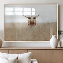 Texas Longhorn Wall Art Canvas Print – Framed Lone Cattle by MyGreatCanvas | Canvas Wall Art Prints | Photo Prints & Wall Decor