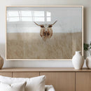 Texas Longhorn Wall Art Canvas Print – Framed Lone Cattle by MyGreatCanvas | Canvas Wall Art Prints | Photo Prints & Wall Decor