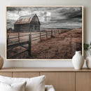 Rustic Barn Wall Art Canvas Print – Framed Moody Field Scene by MyGreatCanvas | Canvas Wall Art Prints | Photo Prints & Wall Decor