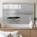 Whale Tail Wall Art – Framed Black White Ocean Canvas by MyGreatCanvas | Canvas Wall Art Prints | Photo Prints & Wall Decor