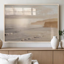Misty Coastal Wall Art Canvas Print – Framed Golden Sunset by MyGreatCanvas | Canvas Wall Art Prints | Photo Prints & Wall Decor
