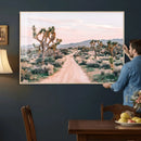 Joshua Tree Park Wall Art Canvas Print – Framed Desert Road by MyGreatCanvas | Canvas Wall Art Prints | Photo Prints & Wall Decor
