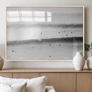 Black White Ocean Wall Art Canvas Print – Framed Coastal by MyGreatCanvas | Canvas Wall Art Prints | Photo Prints & Wall Decor