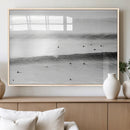 Black White Ocean Wall Art Canvas Print – Framed Coastal by MyGreatCanvas | Canvas Wall Art Prints | Photo Prints & Wall Decor