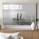 Black White Ocean Wall Art Canvas Print – Framed Monochrome by MyGreatCanvas | Canvas Wall Art Prints | Photo Prints & Wall Decor