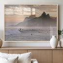 Sunset Surfing Wall Art Canvas Print – Framed Misty by MyGreatCanvas | Canvas Wall Art Prints | Photo Prints & Wall Decor
