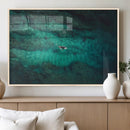 Ocean Surf Wall Art Canvas Print – Framed Vibrant Blue by MyGreatCanvas | Canvas Wall Art Prints | Photo Prints & Wall Decor