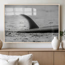 Black White Surfboard Wall Art Canvas Print – Framed by MyGreatCanvas | Canvas Wall Art Prints | Photo Prints & Wall Decor