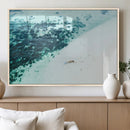 Minimal Beach Wall Art – Framed Ocean Swimming Canvas by MyGreatCanvas | Canvas Wall Art Prints | Photo Prints & Wall Decor