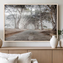 Cypress Tunnel Wall Art Canvas Print – Framed Misty Road Art by MyGreatCanvas | Canvas Wall Art Prints | Photo Prints & Wall Decor