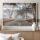 Cypress Tunnel Wall Art – Framed Misty Road Canvas Artwork, by MyGreatCanvas | Canvas Wall Art Prints | Photo Prints & Wall Decor