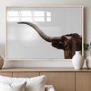 Texas Longhorn Wall Art Canvas Print – Framed Minimalist Cow by MyGreatCanvas | Canvas Wall Art Prints | Photo Prints & Wall Decor