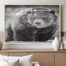 Grizzly Bear Wall Art Canvas Print – Framed Rustic Lodge Art by MyGreatCanvas | Canvas Wall Art Prints | Photo Prints & Wall Decor