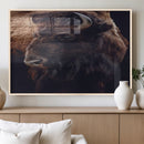 Bison Wall Art Canvas Print – Framed Western Decor Art by MyGreatCanvas | Canvas Wall Art Prints | Photo Prints & Wall Decor