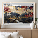 Modern Mount Fuji Wall Art Canvas Print – Framed Abstract