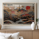 Modern Japanese Wall Art Canvas Print – Framed Abstract