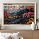 Modern Japanese Wall Art Canvas Print – Framed Contemporary