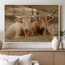 Highland Cow Wall Art Canvas Print – Framed Rustic Animal by MyGreatCanvas | Canvas Wall Art Prints | Photo Prints & Wall Decor