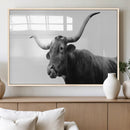 Longhorn Photography Wall Art Canvas Print – Framed Western by MyGreatCanvas | Canvas Wall Art Prints | Photo Prints & Wall Decor