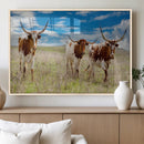 Texas Longhorn Wall Art Canvas Print – Framed Western Decor by MyGreatCanvas | Canvas Wall Art Prints | Photo Prints & Wall Decor
