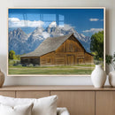 Mountain Barn Scene Wall Art Canvas Print – Framed Rustic by MyGreatCanvas | Canvas Wall Art Prints | Photo Prints & Wall Decor
