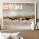 Cow Herd Wall Art Canvas Print – Framed Farmhouse Cattle by MyGreatCanvas | Canvas Wall Art Prints | Photo Prints & Wall Decor