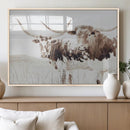 Longhorn Cow Decor Wall Art Canvas Print – Framed Rustic by MyGreatCanvas | Canvas Wall Art Prints | Photo Prints & Wall Decor